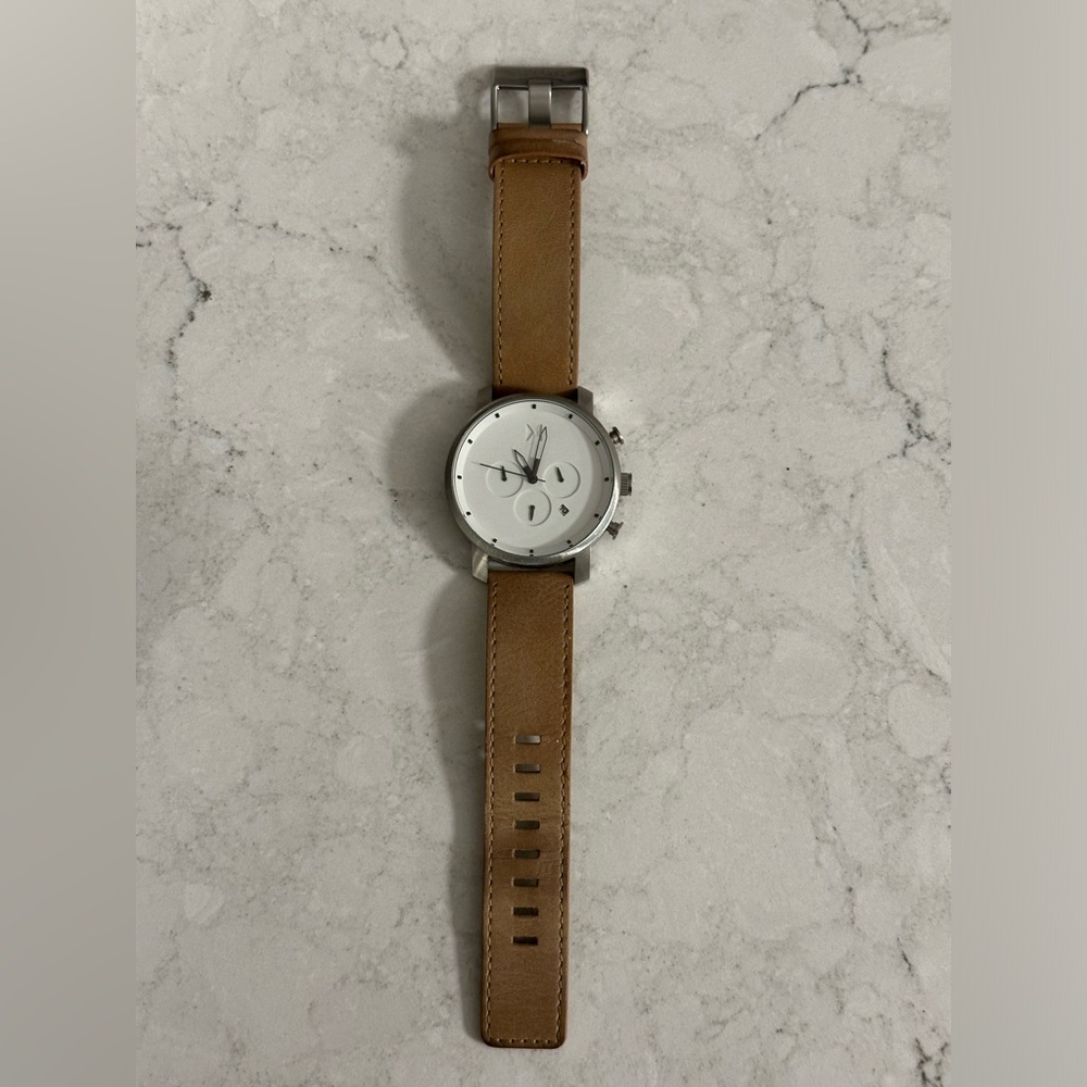 MVMT Timepiece with Tan Leather Band - Picture 4 of 4